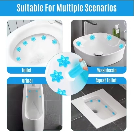 Y0004 1pcs Plastic Portable All-Purpose Flower Toilet Cleaner Gel Deodorant Air Freshener Drain Odor Removal Bathroom Tool · image 4