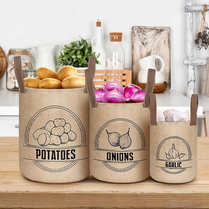 صناديق خضروات من طبقة واحدة على طراز بيت المزرعة مع مقابض لتخزين البصل والبطاطس في المطبخ - Product Image 5