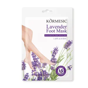 OEM ODM Offre Spéciale, marque privée KORMESIC, élimine les peaux mortes/répare/élimine les odeurs, masque pour les pieds à la lavande