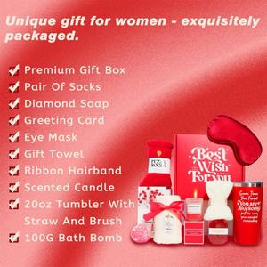 Special Hot Promotional Wine Red Series Big <b>Cup</b> Straw Eye Mask Bathing Set for New Year Christmas Festival Corporate Gift Ideas - Product Image 6