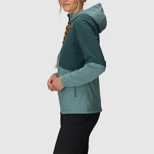 Biểu Tượng Tùy Chỉnh Phụ Nữ Ngoài Trời <span class=keywords><strong>Softshell</strong></span> Áo Khoác Windproof Đi Bộ Đường Dài Áo Khoác Cho Tất Cả Các Mùa - Product Image 4