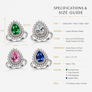 Anello a Goccia per Donne, Anello da Dito Minimalista alla Moda per la Sera - Product Image 5