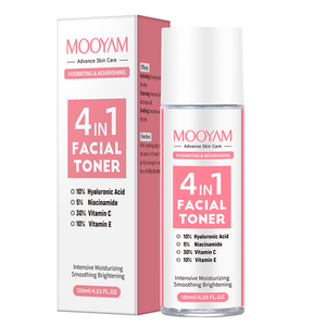 Tonique Visage 4-en-1 Hydratant et Nourrissant à l'Acide Hyaluronique, Niacinamide, Vitamines C et E, 120ml – Répare les Peaux Sèches – Marque Blanche OEM - Product Image 1