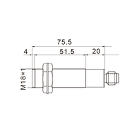 BXuan pour capteurs optiques 18 mm, distance de détection 30 cm, sortie PNP NO, interrupteur photoélectrique à réflexion diffuse cylindrique pour M18