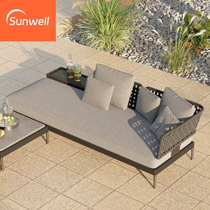 Usine Foshan Patio <span class=keywords><strong>Balcon</strong></span> Mobilier <span class=keywords><strong>de</strong></span> <span class=keywords><strong>jardin</strong></span> Ensemble <span class=keywords><strong>de</strong></span> <span class=keywords><strong>jardin</strong></span> en métal en aluminium Corde Canapé-<span class=keywords><strong>salon</strong></span> sectionnel <span class=keywords><strong>avec</strong></span> coussins pour <span class=keywords><strong>balcon</strong></span> - Product Image 2