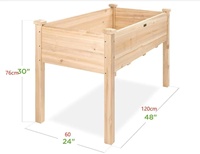 Bacs de plantation surélevés pour plantes d'extérieur, jardinières en bois d'extérieur avec pieds et tableau noir DIY pour légumes, fleurs et herbes