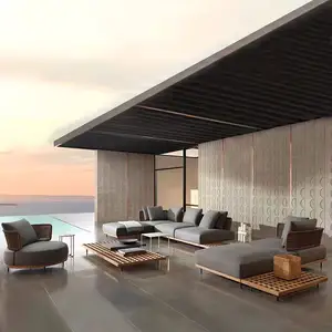 Luxury Garden Sofa Patio Rattan Sofa Set Outdoor Furniture Aluminium For Hotel Resort Villa Project