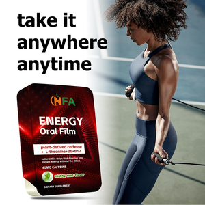 Film oral énergétique personnalisé en usine avec caféine et L-théanine, complément alimentaire pour stimuler l'énergie et renforcer l'immunité - Product Image 3
