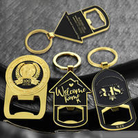 Décapsuleur personnalisé en alliage de zinc, décapsuleur de bouteille de bière en métal, porte-clés noir avec logo 2D/3D, porte-clés décapsuleur avec lettres émaillées
