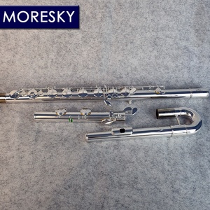 MORESKY Bass Flute C Key with Shell OEM Silver Plated <b>Musical</b> <b>Instrument</b> MBFL-101 - Product Image 3