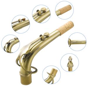 Cuello Curvo para Saxofón Alto en Mi bemol B65 de Latón con Boquilla de 24.5mm, con Almohadilla de Cuero Profesional y Aislamiento Térmico - Product Image 3