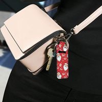 SMETA Sedex 4P Usine Sublimation Mignon Chat Néoprène Porte-Clés Chapstick Porte-Clés Porte-Lèvres Baume Porte-Clés