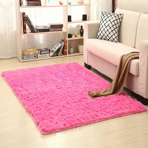 Tapis gris pour salon, tapis moelleux pour chambre à coucher, tapis antidérapants pour la maison, tapis en velours doux, couverture pour chambre d'enfant - Product Image 2