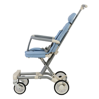 Poussette bébé pliable légère 4 en 1 en tissu avec cadre en alliage d'aluminium et PU pour 0-3 ans
