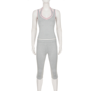 Conjunto Básico de Verano Transpirable de Camisola y Pantalones Cortos por Encima de la Rodilla con Bloques de Color y Ribetes Estilo Americano Urbano Deportivo de Tres Piezas - Product Image 6