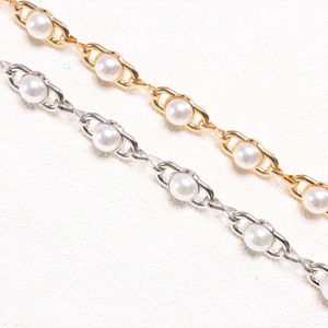 สร้อยคาดเอวมุกชั้นเดียว ดีไซน์เก๋ ประดับมุกเทียมแบบฝังขอบ เหมาะสำหรับใส่ทุกวัน สร้อยแฟชั่นสำหรับร่างกาย - Product Image 1