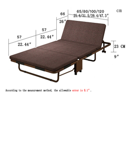 Muebles para el Hogar, <span class=keywords><strong>Cama</strong></span> Individual o Doble de Metal Ajustable y Plegable, Sofá <span class=keywords><strong>Cama</strong></span> <span class=keywords><strong>con</strong></span> Colchón Suave - Product Image 4