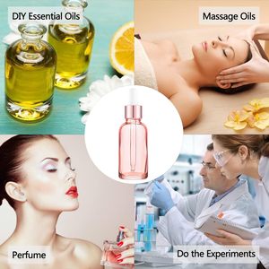 En Stock: Botellas de Vidrio con Gotero para Aceites Esenciales y Sueros Cosméticos, Color Rosa Dorado, 5ml, 10ml, 15ml, 20ml, 30ml, 50ml, 100ml - Product Image 4