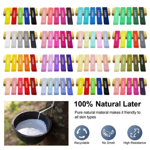 Bandas de resistencia de látex coloridas con logo personalizado para rehabilitación de extremidades y entrenamiento de fuerza. - Product Image 4