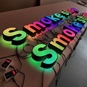 Letras de Canal con Iluminación Frontal LED RGB Personalizadas, Letreros Acrílicos 3D que Cambian de Color, Transformador <span class=keywords><strong>para</strong></span> Letreros de Tiendas, Uso en Bodas y Tiendas de Cigarrillos - Product Image 6
