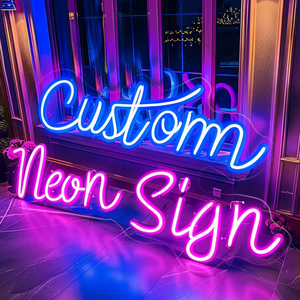 Letrero de Neón LED Decorativo para el Hogar, Letrero de Neón de Silicona de PVC, Letra Acrílica Rosa, Letrero de Neón Personalizado con la Palabra Amor - Product Image 1