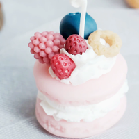 Lovsens - Stock disponible en gros - Bougie aromatique Macaron - Bougie artisanale sans fumée - Boîte cadeau - Souvenir