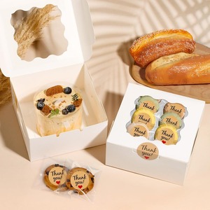 Biscuit <b>box</b> with window, <b>white</b> baking <b>box</b>, suitable for food and snacks, customizable according to demand - Product Image 5