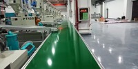 Convoyeur à bande Xiangwei XWC-B 3m 4m en PVC monocouche avec alliage d'aluminium, antibactérien, vitesse réglable 20m/min, 220V 60W, garantie 1 an