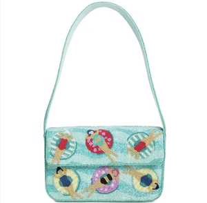 Bolso bandolera bordado con cuentas de semillas hecho a mano con correa ajustable con hermoso - Product Image 1