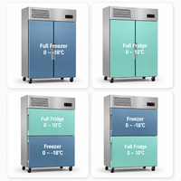 Réfrigérateur en acier inoxydable à refroidissement par air avec étagères réglables pour usage quotidien en café - Direct Usine