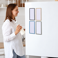 Bloc-notes magnétique couleur macaron, bloc de liste de choses à faire détachable, liste de courses pour réfrigérateur, suivi d'habitudes, bloc-notes mémo pour réfrigérateur