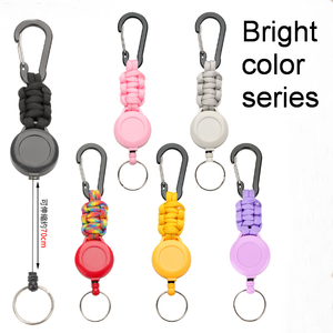 Porte-clés rétractable en paracorde <span class=keywords><strong>de</strong></span> 70 cm, coloré, anti-perte, avec porte-cartes intégré, bon marché et aux couleurs attrayantes – Meilleure vente - Product Image 1