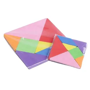 Заводская Красочная 3D Магнитная головоломка tangram из вспененного этилвинилацетата, Обучающие Детские игрушки «сделай сам» для детей