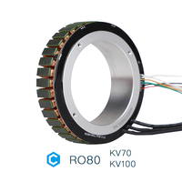RO80 KV105 CubeMars Rahmenloser BLDC-Motor 48V 4Nm Hochdrehmoment Outrunner für Exoskelett & Roboterarm mit Hohlbohrung und integriertem Sensor