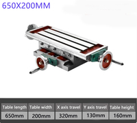 Table de travail à glissière croisée de précision DIJIN 650x200mm pour machine de fraisage X-Y, idéale pour le perçage et le fraisage