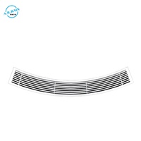 Diffuseur d'air linéaire incurvé moderne, grille personnalisée en arc pour plafond rond et mur courbé, en alliage d'aluminium, installation facile