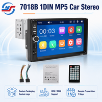 Lecteur MP5 de voiture 1 DIN 7 pouces direct usine, Bluetooth, MP4/MP5 tout-en-un, caméra de recul, vidéo embarquée 7018B, achat en gros