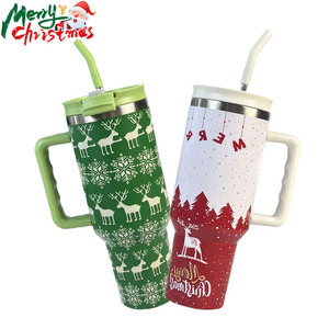 Serie Navideña, Termo de Acero Inoxidable de 40 oz con Asa, Botella de Agua Aislada al Vacío, Mantiene la Temperatura de 6 a 12 Horas - Product Image 4