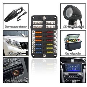 12V sigorta bloğu 12 devre sigorta kutusu kiti nemli geçirmez sigorta paneli ile deniz otomotiv motosiklet RV için Led uyarı göstergesi - Product Image 5