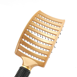 Peine para el cabello con nervaduras doradas, tamaño grande, para dar volumen y masajear el cuero cabelludo, uso doméstico - Product Image 3