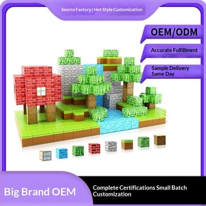 Blocchi Magnetici in Plastica per Costruzioni, Mondo Magnetico Transfrontaliero, Quadrati, Foresta Primitiva, Fiori di Ciliegio, Cavaliere della Lava, Puzzle STEM - Product Image 4