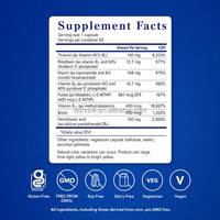 Capsules de Vitamines B Complexes OEM (B3, B5, B6, B7, B12, P-5-P) pour Adolescents - Améliore l'Immunité