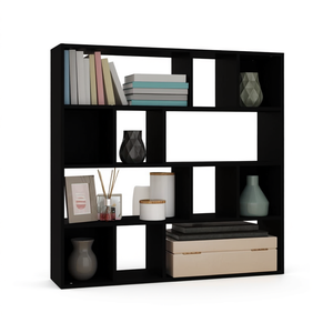 Armario para libros/divisor de ambientes negro de 41.3"x9.4"x40.2" - Product Image 1