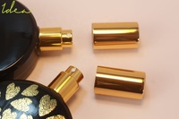 Décoration personnalisée en gros bouteille de parfum en verre de 50ml personnalisé noir mat pulvérisation avant feuille d'impression logo arrière paillettes feuille d'impression