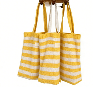 กระเป๋าผ้าแคนวาสแบบสะพายไหล่พร้อมช่องซิปด้านใน ความจุเยอะ  กระเป๋าถือรักษ์โลก  กระเป๋าช้อปปิ้งแบบมีริบบิ้น - Product Image 3