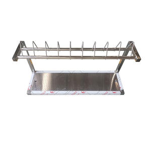 Guanbai Égouttoir à vaisselle à deux niveaux en acier inoxydable, petit support pour le séchage de la vaisselle, comptoir de cuisine, organisateur de rangement pour hôtel et restaurant - Product Image 2