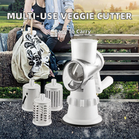 Fabrieksgroothandel multifunctionele automatische draagbare handroller groentesnijder siliconen roterende kaasrasp aardappel fruit