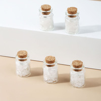 Bouteille à Vœux avec Décoration en Cristal Naturel, Mini-Échantillons de Minerais Curatifs et Gravier de Cristal Naturel