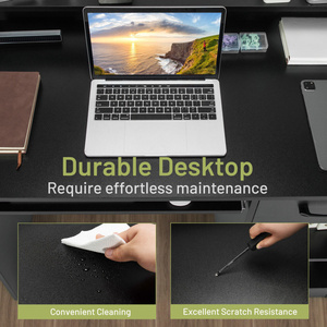 Mesa de ordenador portátil de madera maciza DB, escritorio portátil y plegable para ordenador con cajón de almacenamiento y bandeja para teclado para uso en oficina o dormitorio - Product Image 5