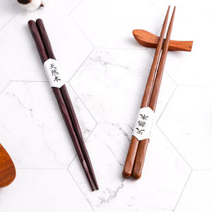 Venta al por mayor japonés creativo 23,5 cm indonesio palillos de madera en espiral vajilla de madera - Product Image 3